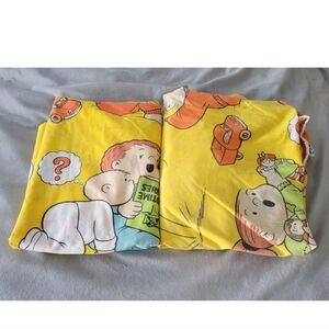 Vintage Family Circus Twin Bedding Sheet Set Comics 1980s Burlington House Gold